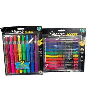 Sharpie Accent Highlighters 2006 18ct Multicolor Retractable Liquid BUNDLE VTG